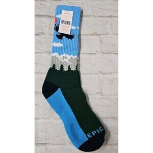 NWT SOARING EAGLE Novelty Design Crew Socks 1-Pair 10-12 LARGE Comfy & Soft